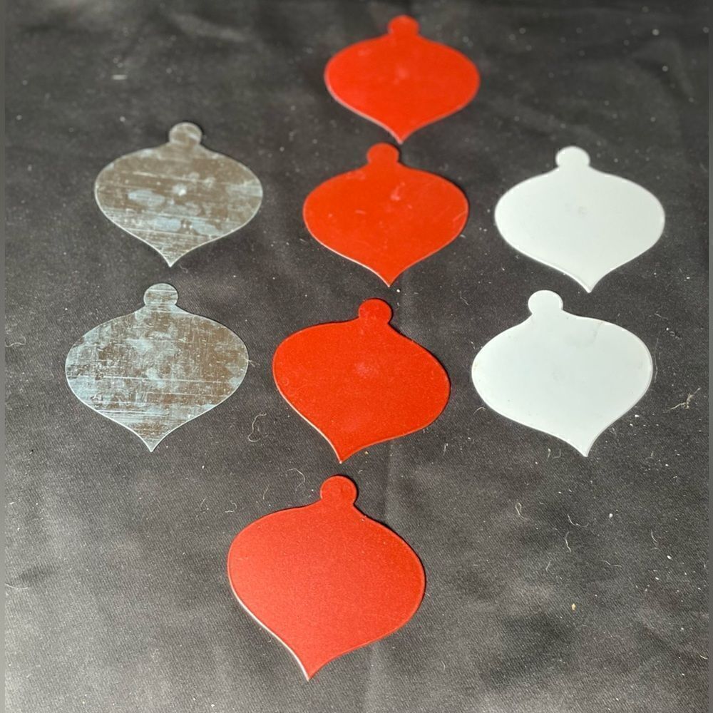 🎄❤️🎄 NEW Christmas Ornament Shape Metal Magnets Ready to Personalize 3 Colo…